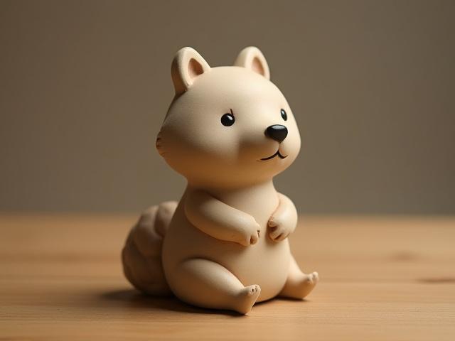 手彫りのタヌキの置物